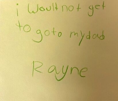 Rayne, age 9, Ontario
